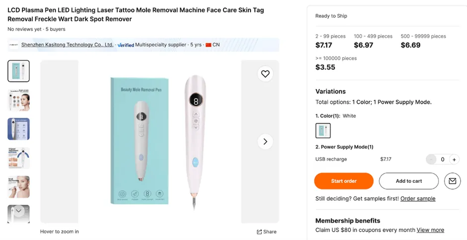 Uređaj plasma pen u ponudi internetske trgovine