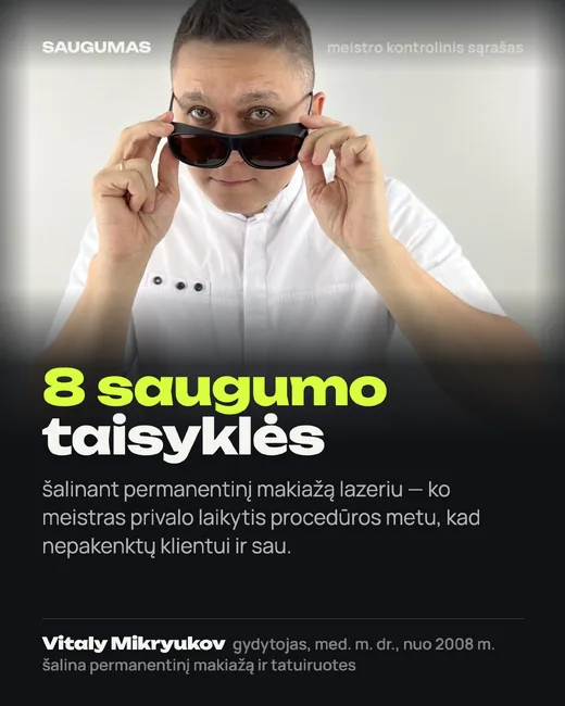 Viršelis: 8 saugumo taisyklės šalinant permanentinį makiažą lazeriu