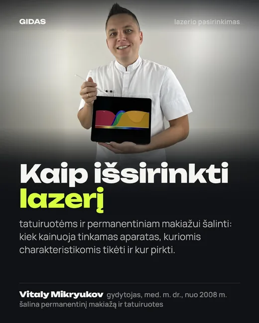 Viršelis: Kaip išsirinkti lazerį tatuiruotėms ir permanentiniam makiažui šalinti
