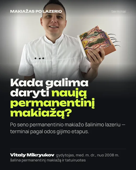 Viršelis: Kada daryti naują permanentinį makiažą po šalinimo lazeriu