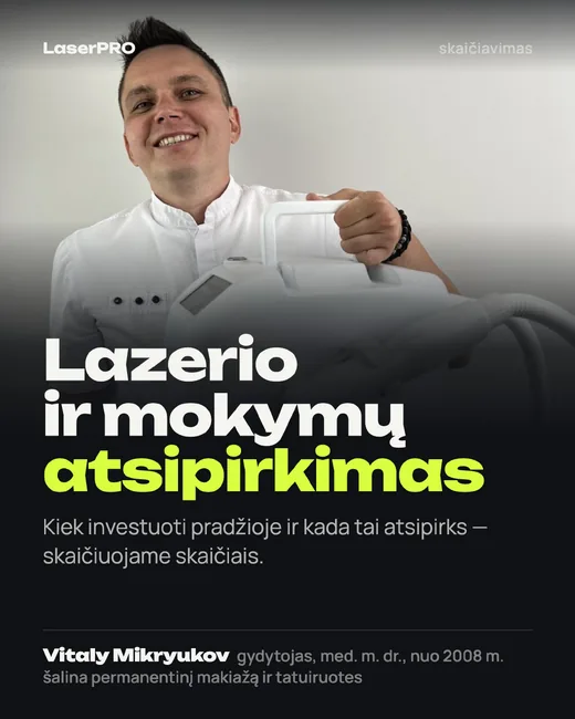 Viršelis: Lazerio ir mokymų atsipirkimas
