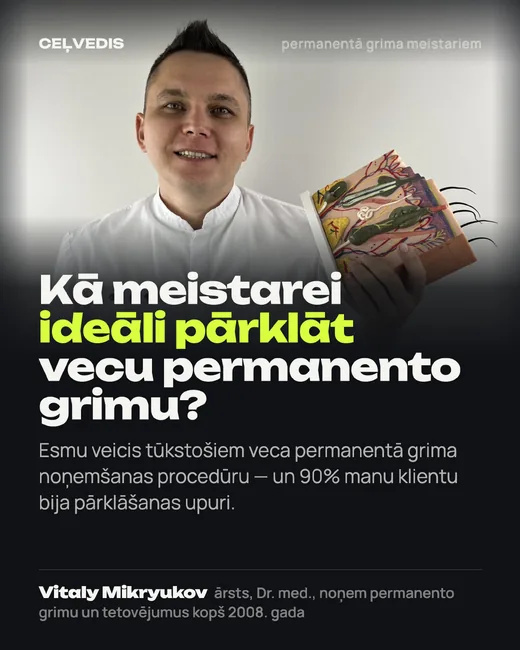 Vāks: Kā pārklāt vecu permanento grimu — un kad to darīt nedrīkst