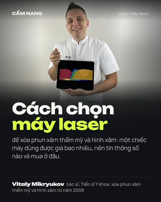 Bìa: Cách chọn máy laser xóa phun xăm thẩm mỹ và hình xăm