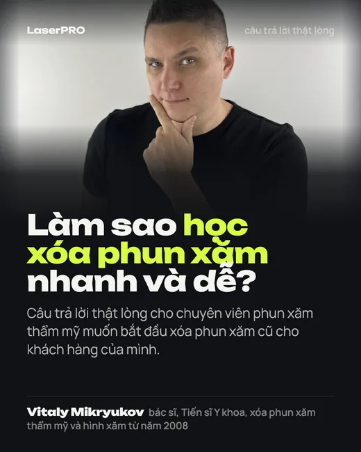 Bìa: Làm sao học xóa phun xăm thẩm mỹ bằng laser