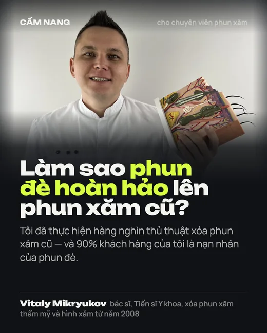 Bìa: Cách phun đè lên phun xăm cũ — và khi nào không được làm